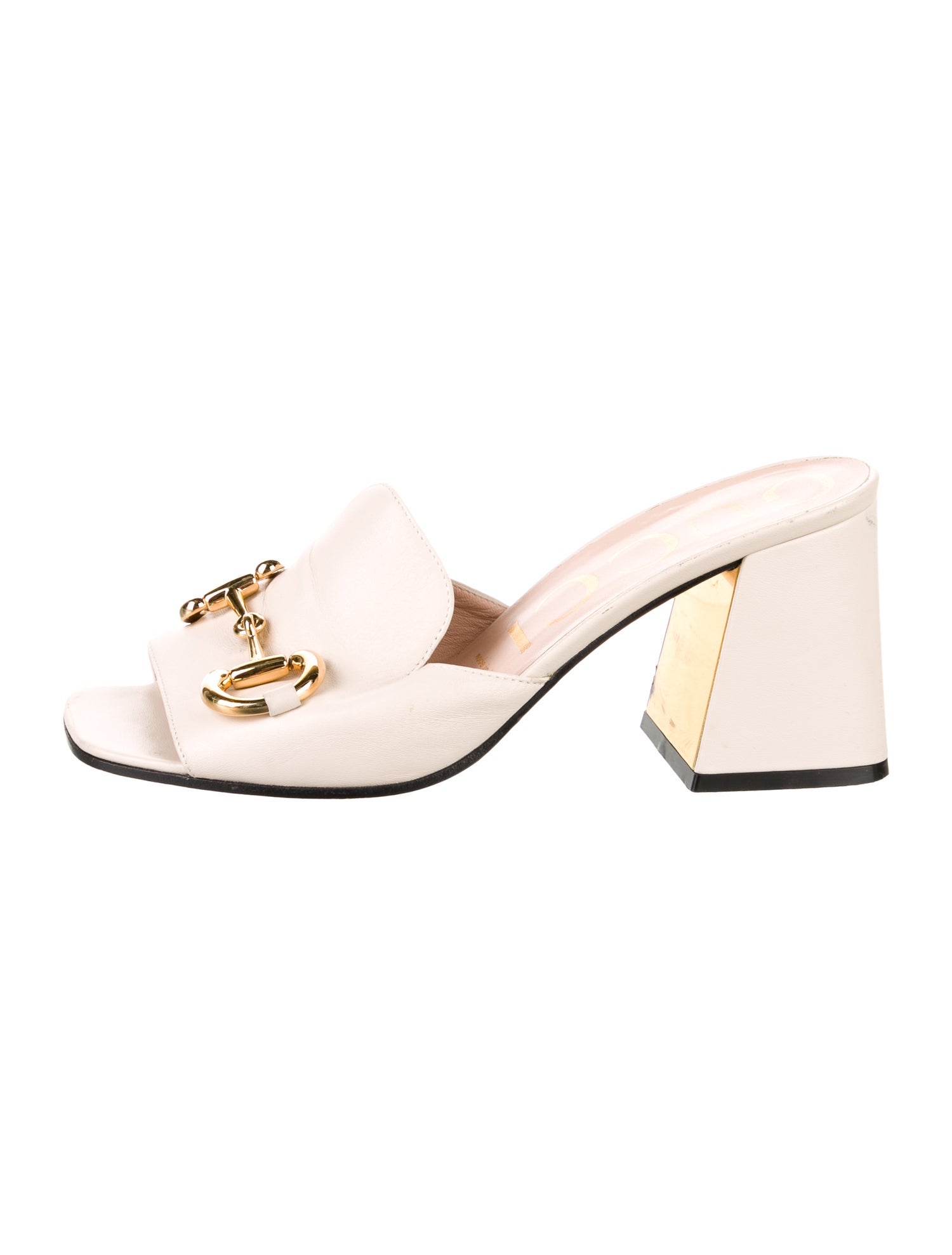 Gucci Horsebit Accent Leather Slides