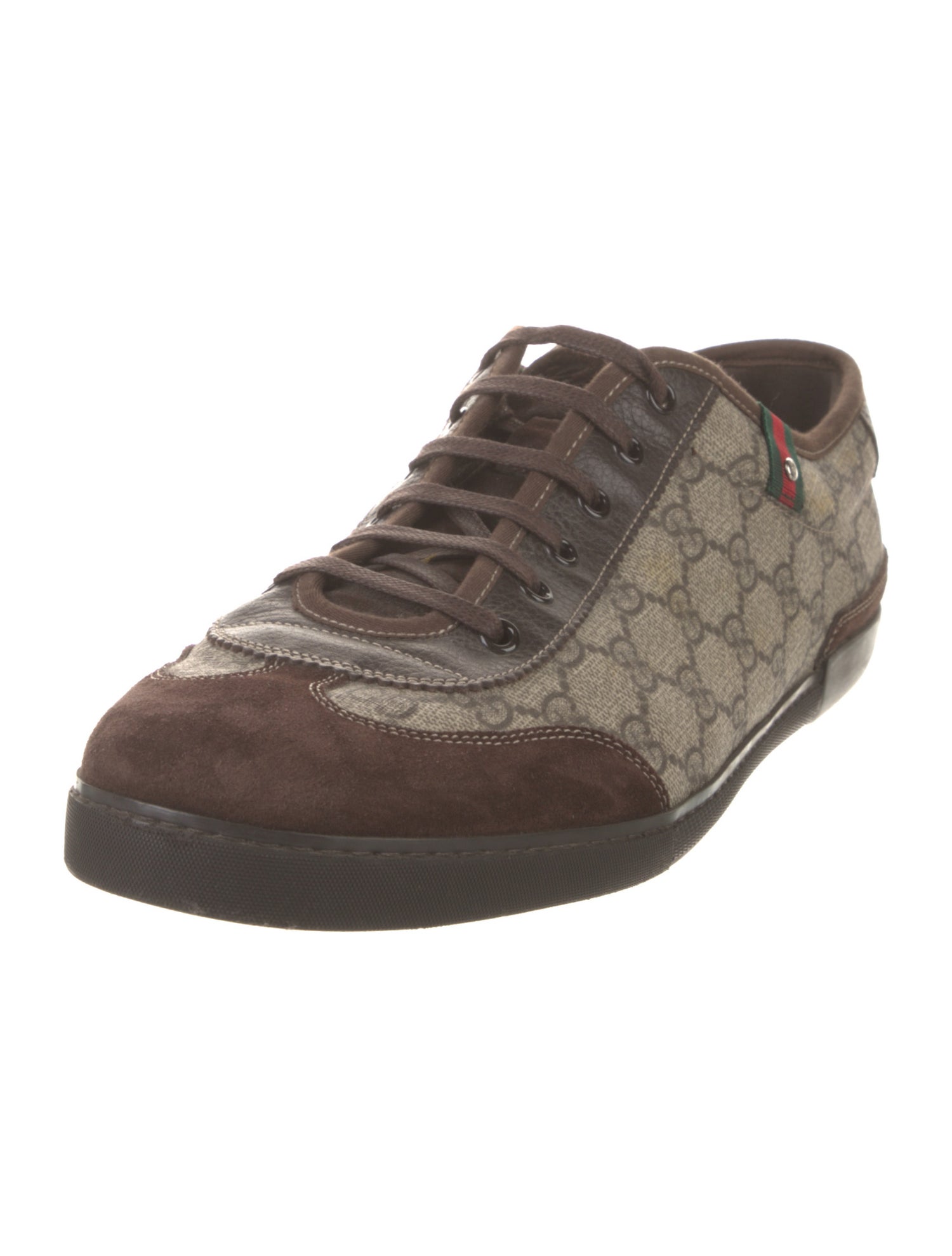 Gucci Printed Leather Trim Embellishment Sneakers