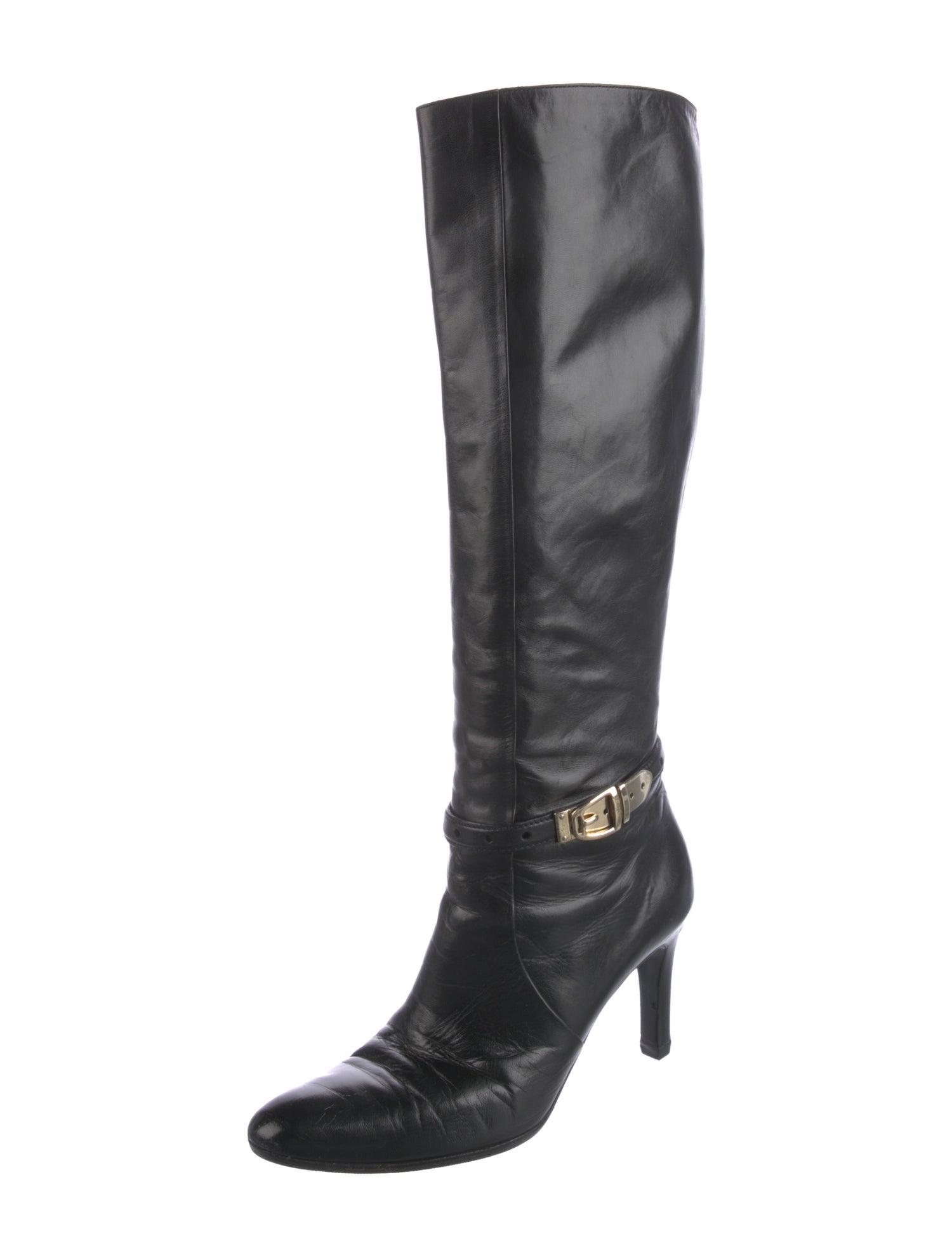 Gucci Leather Riding Boots