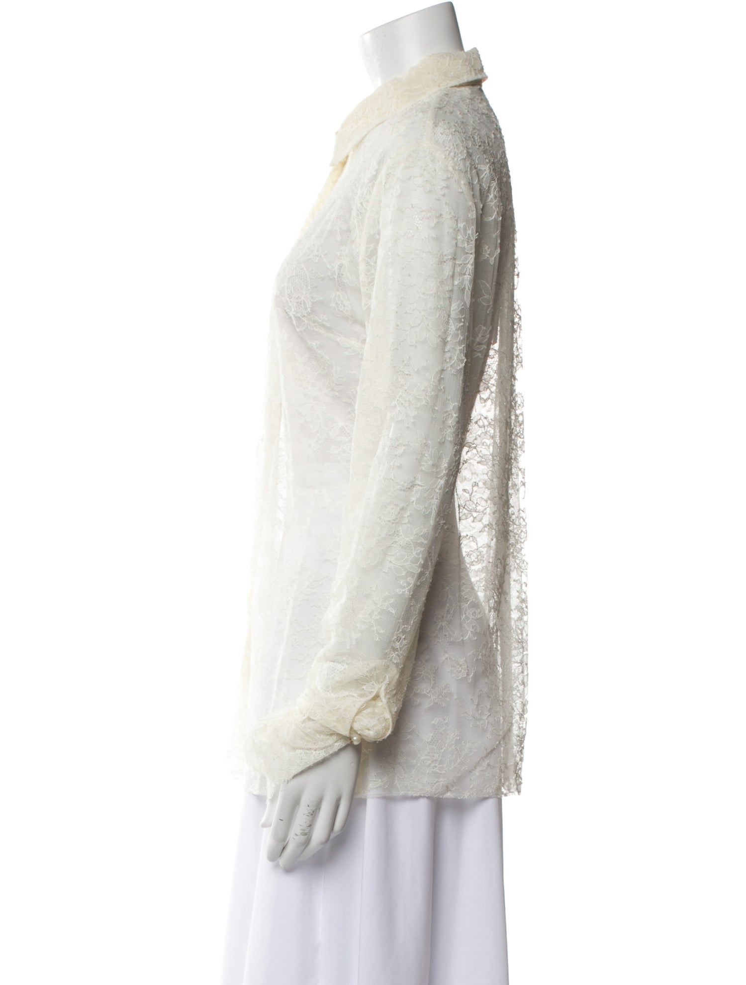 Gucci 2016 Lace Button-Up Top