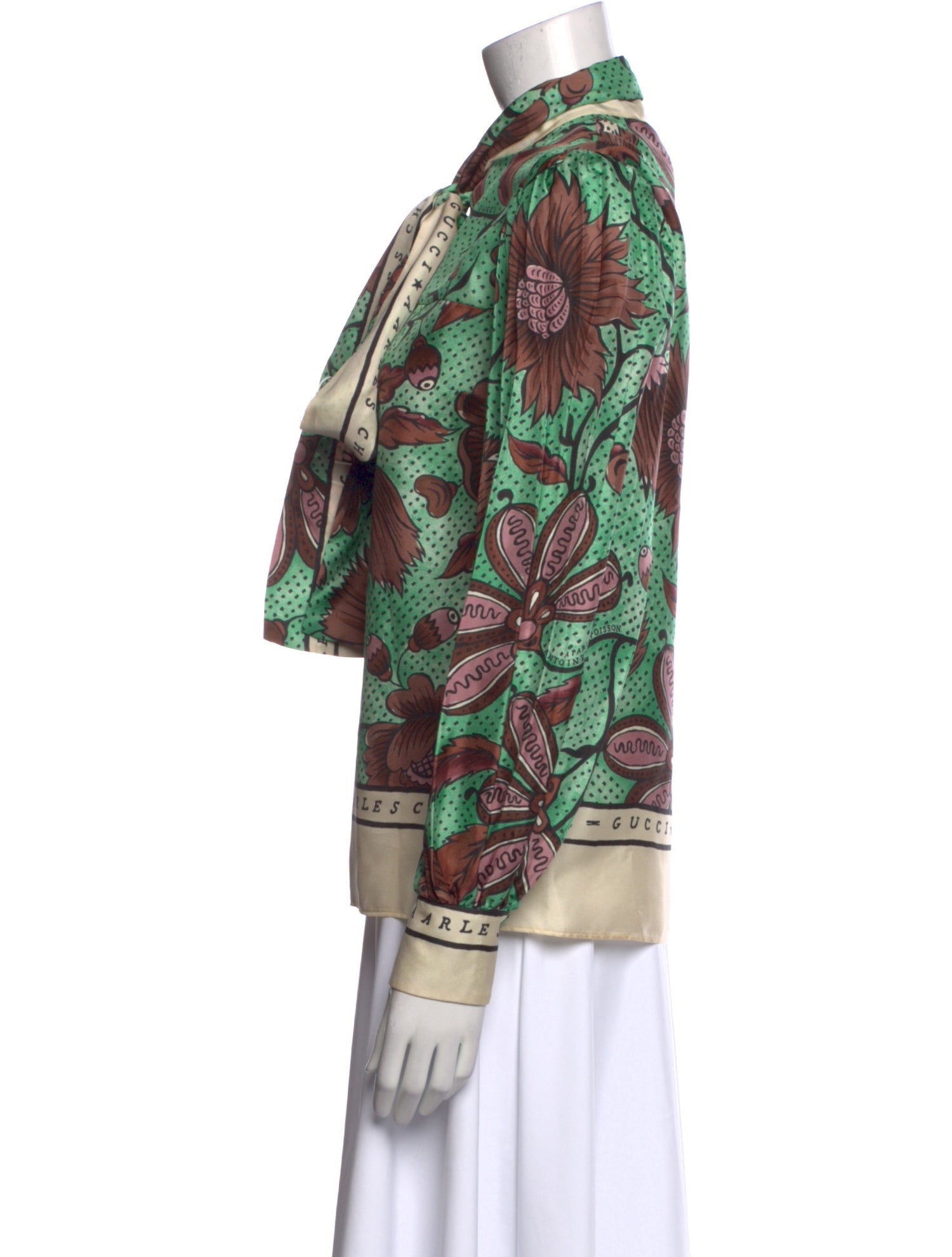 Gucci Silk Floral Print Polo