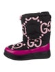 Gucci GG Logo Leather Trim Embellishment Lace-Up Boots