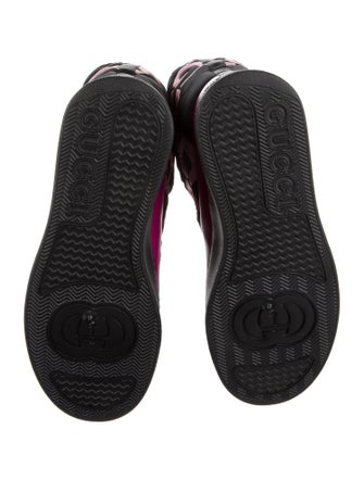 Gucci GG Logo Leather Trim Embellishment Lace-Up Boots