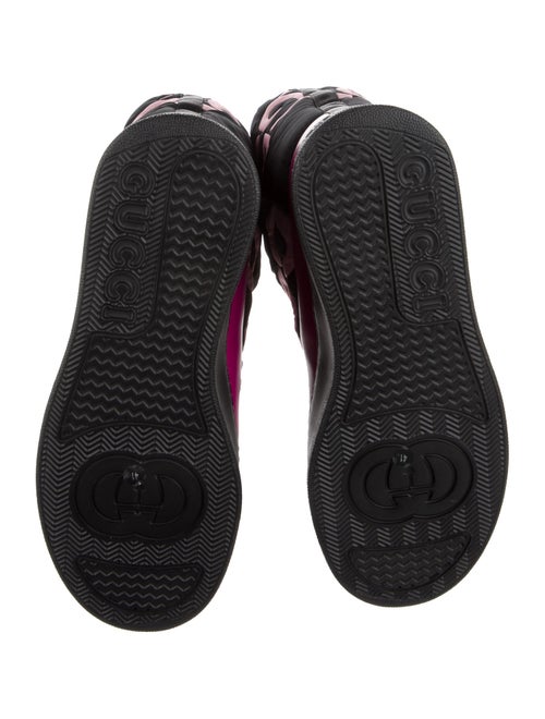 Gucci GG Logo Leather Trim Embellishment Lace-Up Boots