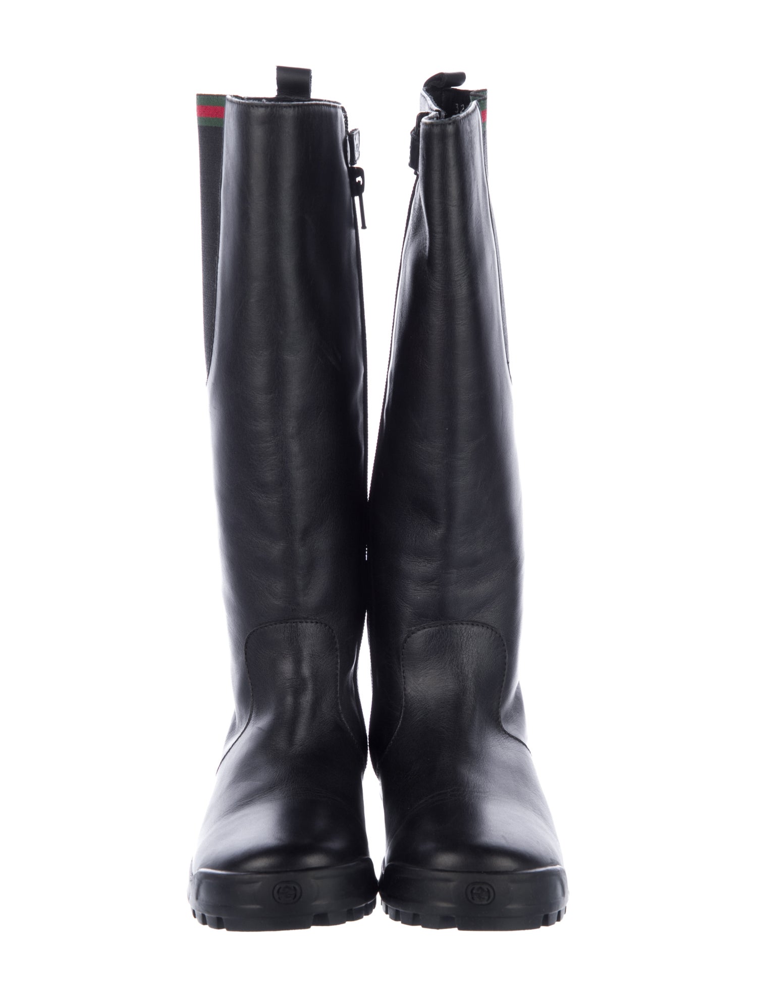 Gucci Girls' Web Accent Knee High Boots