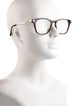 Gucci Web Accent Round Eyeglasses