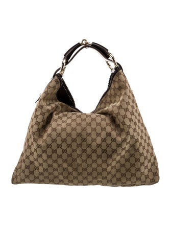 Gucci GG Canvas Horsebit Hobo Large