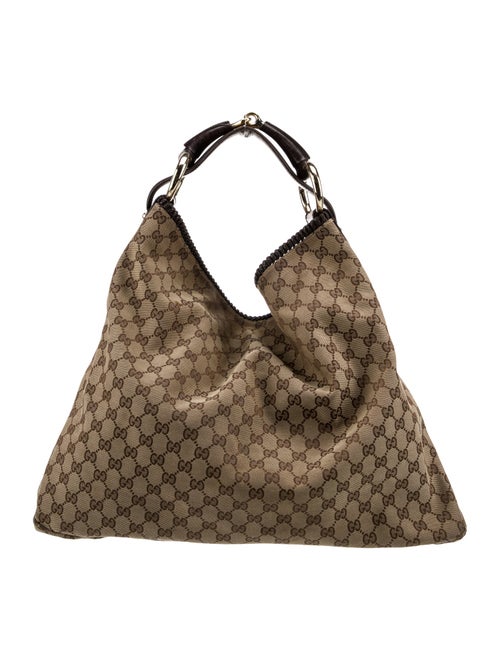 Gucci GG Canvas Horsebit Hobo Large