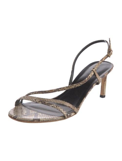 Gucci Snakeskin Animal Print Slingback Sandals