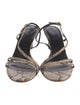 Gucci Snakeskin Animal Print Slingback Sandals