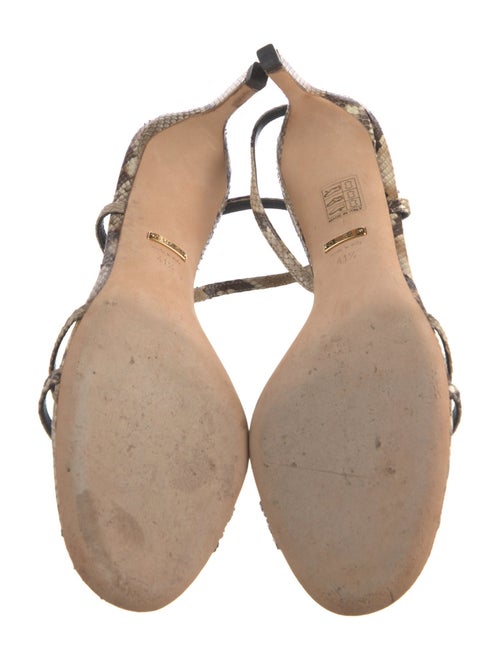 Gucci Snakeskin Animal Print Slingback Sandals