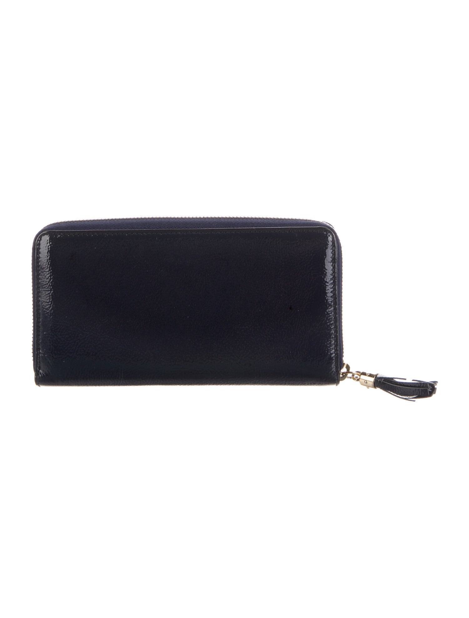 Gucci Interlocking G Logo Patent Leather Continental Wallet