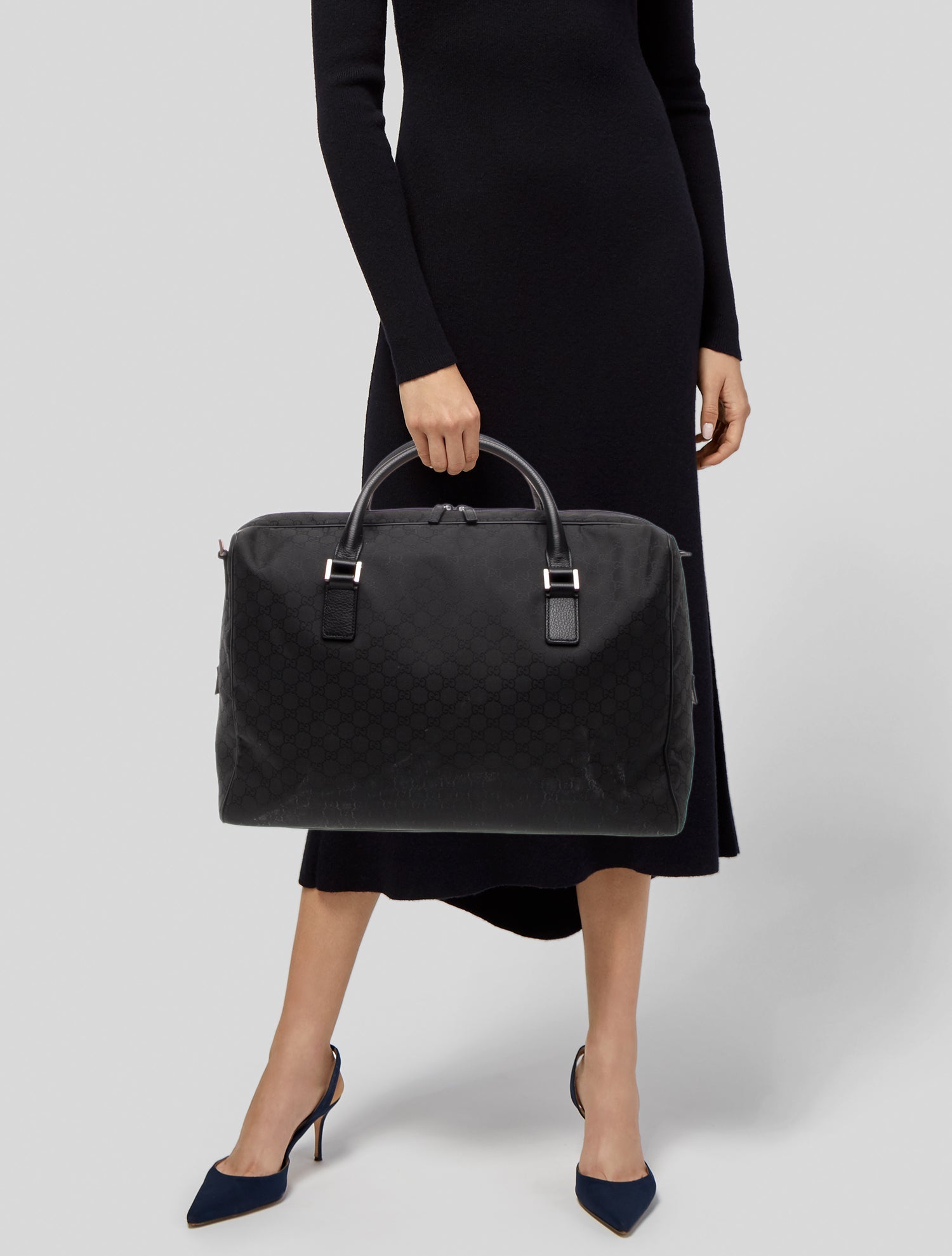 Gucci GG Nylon Briefcase Vintage