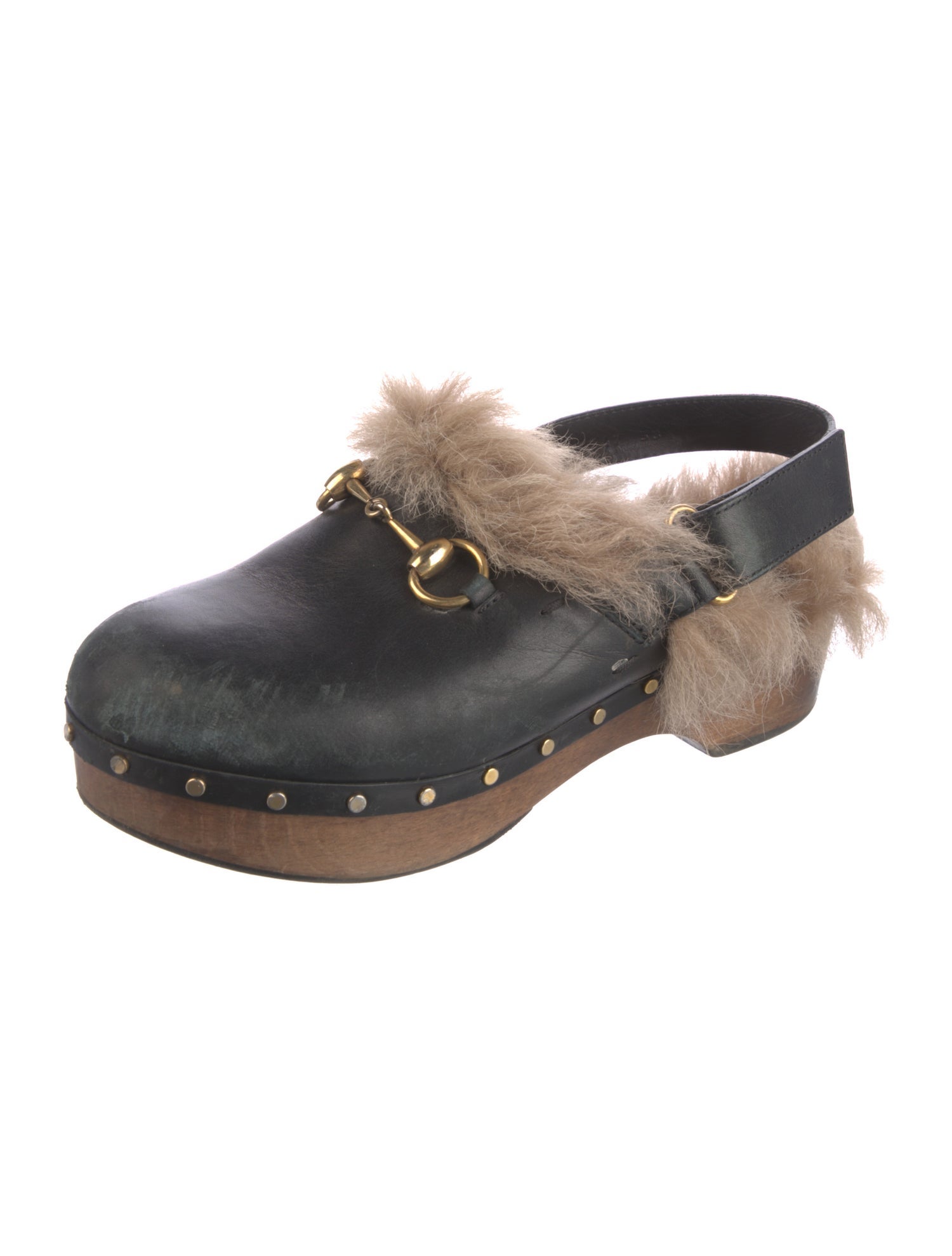 Gucci 1955 Horsebit Accent Leather Mules