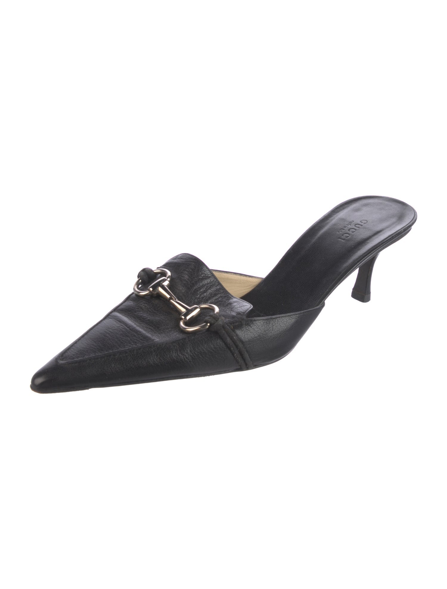 Gucci Horsebit Accent Leather Mules