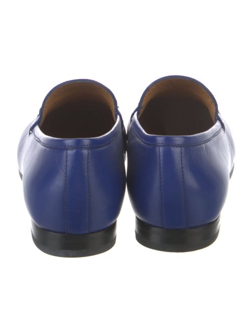 Gucci Web Accent Leather Loafers