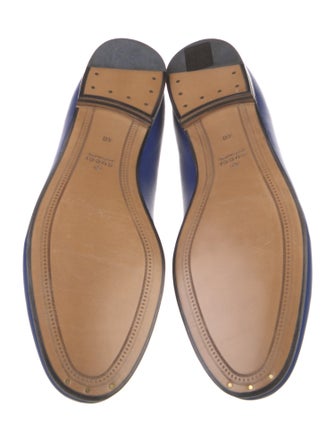 Gucci Web Accent Leather Loafers