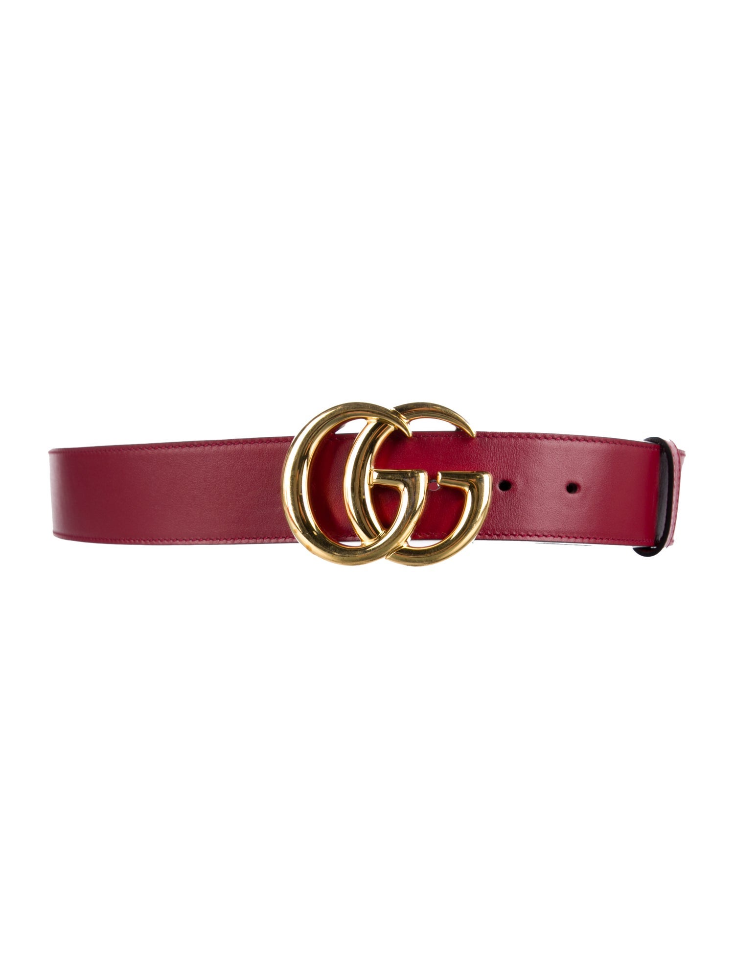 Gucci Double G Logo Leather Belt