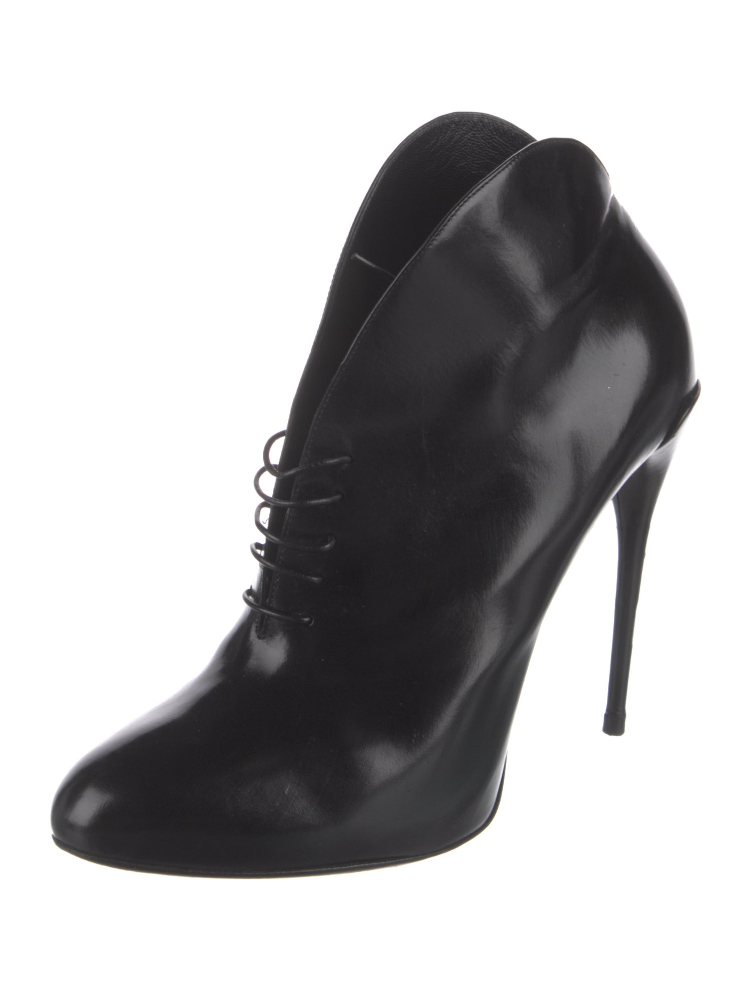 Gucci Leather Lace-Up Boots