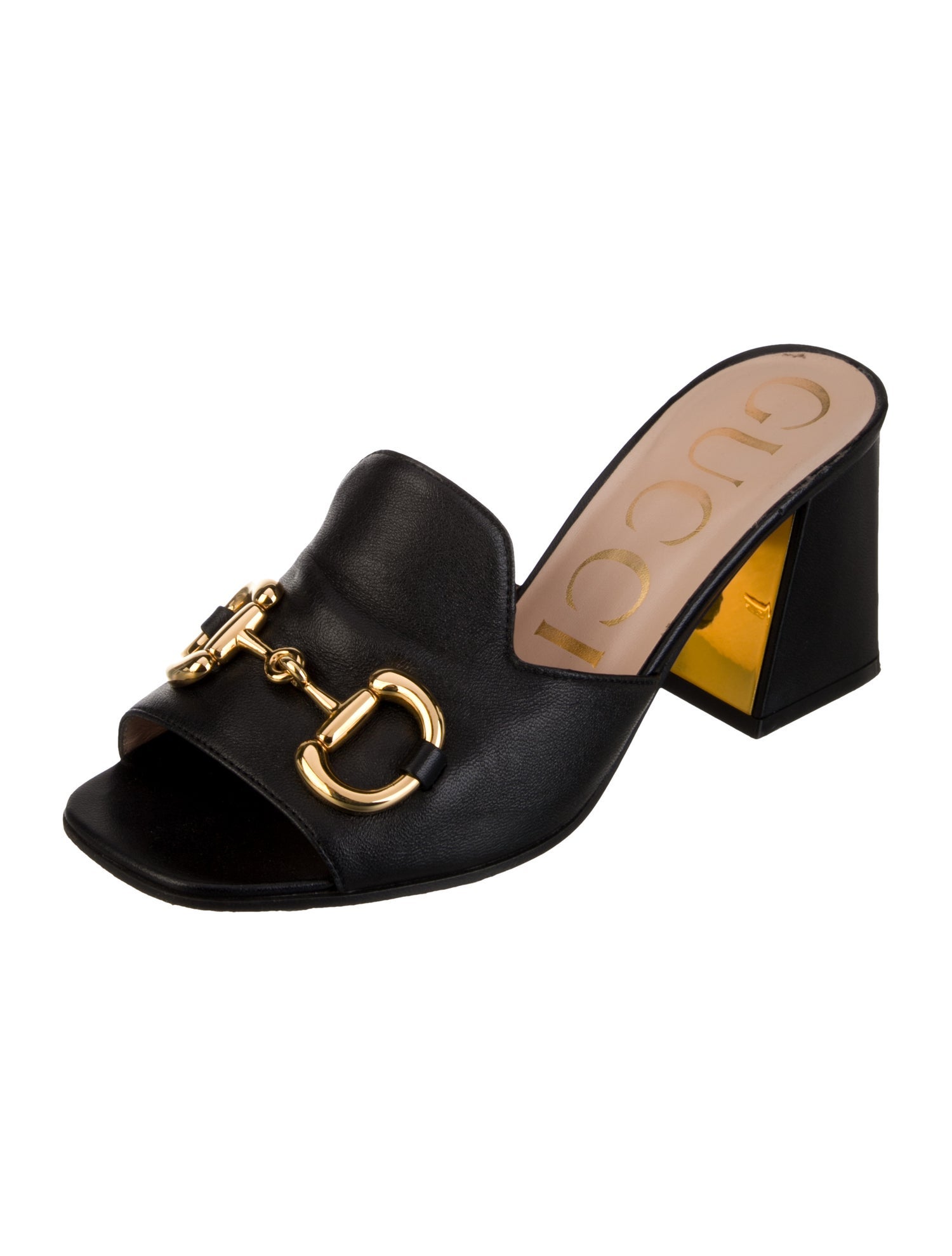 Gucci Horsebit Accent Leather Mules