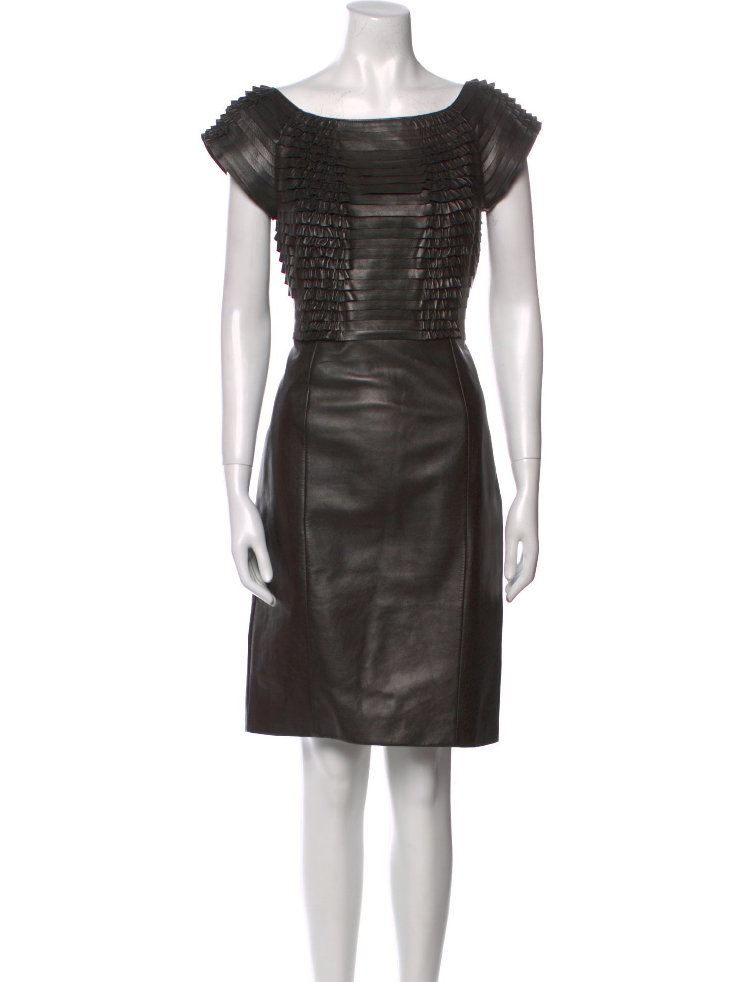 Gucci Leather Knee-Length Dress