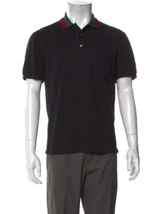 Gucci Web Accent Crew Neck Polo Shirt