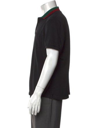 Gucci Web Accent Crew Neck Polo Shirt