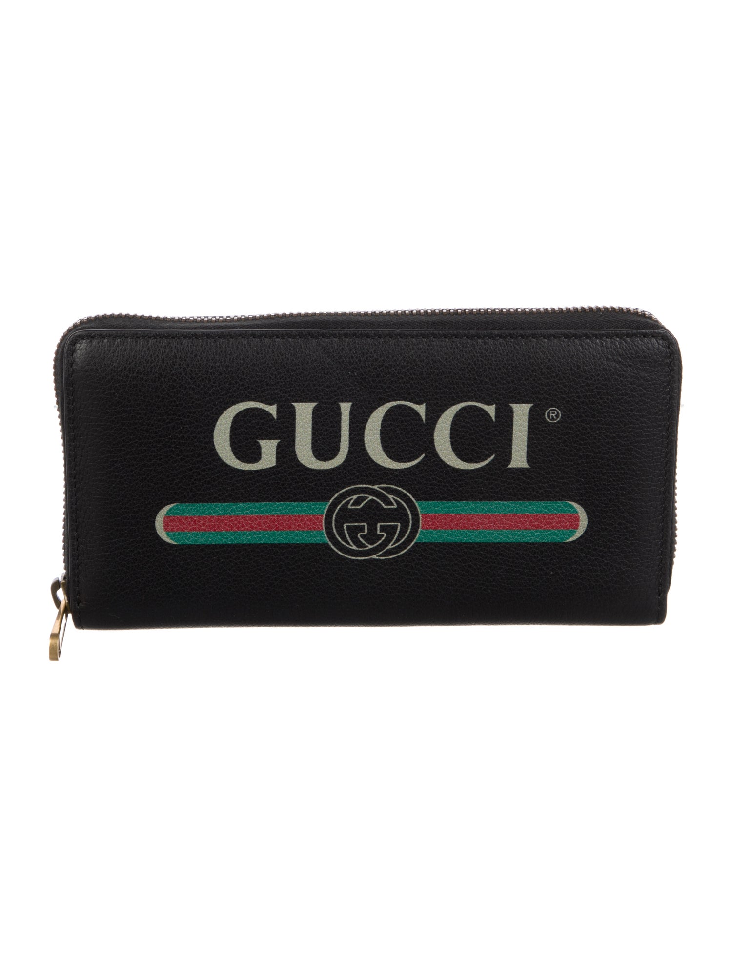 Gucci Web Accent Leather Continental Wallet