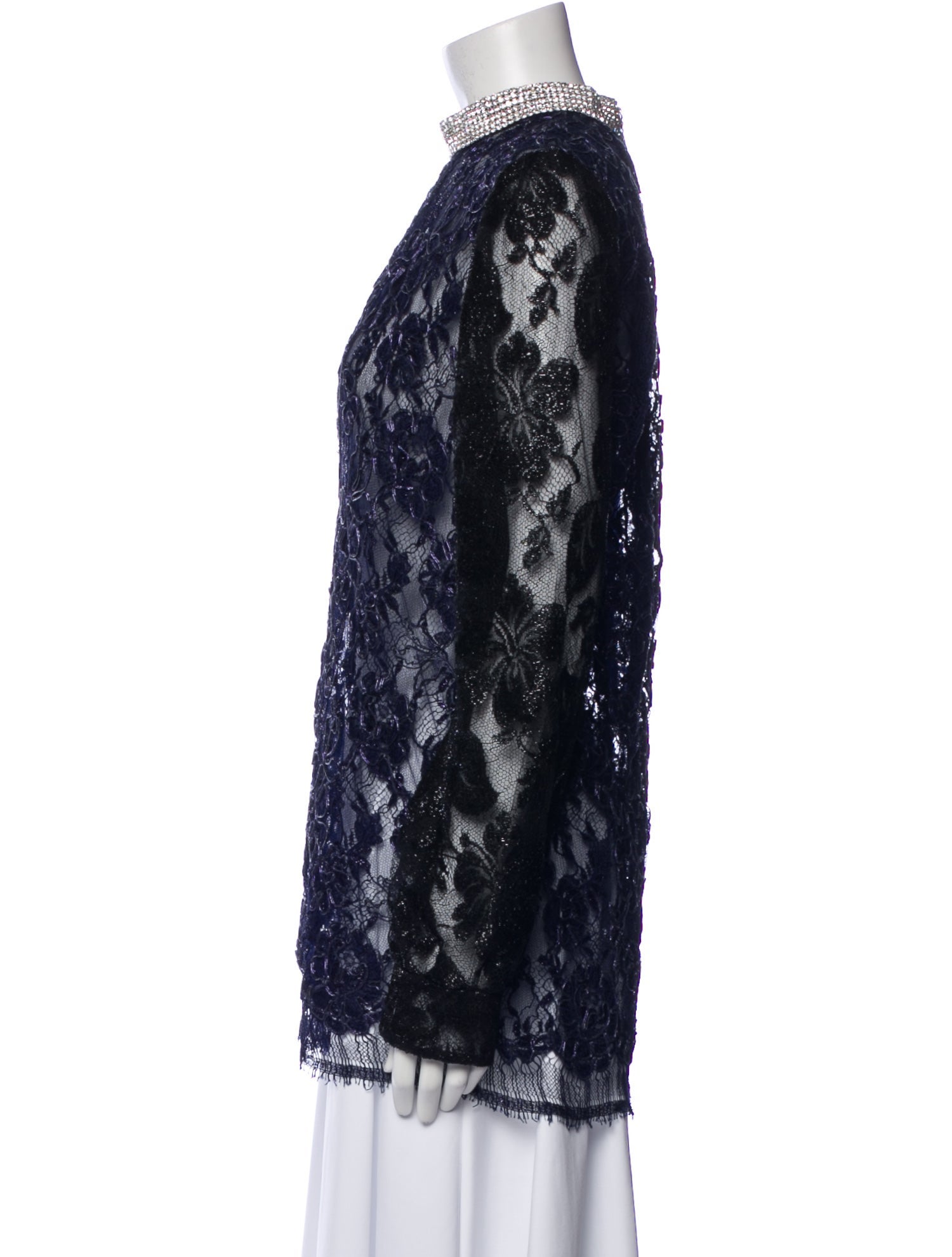 Gucci Silk Lace Pattern Blouse