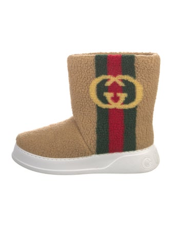 Gucci Web Accent Shearling Boots
