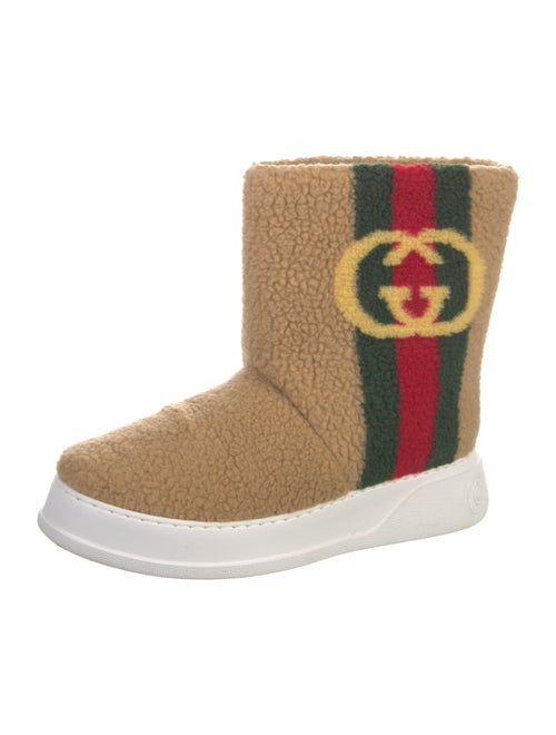 Gucci Web Accent Shearling Boots