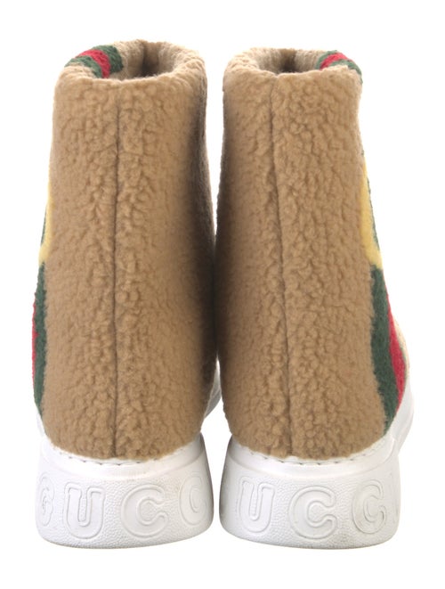Gucci Web Accent Shearling Boots