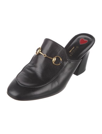 Gucci Horsebit Accent Leather Mules