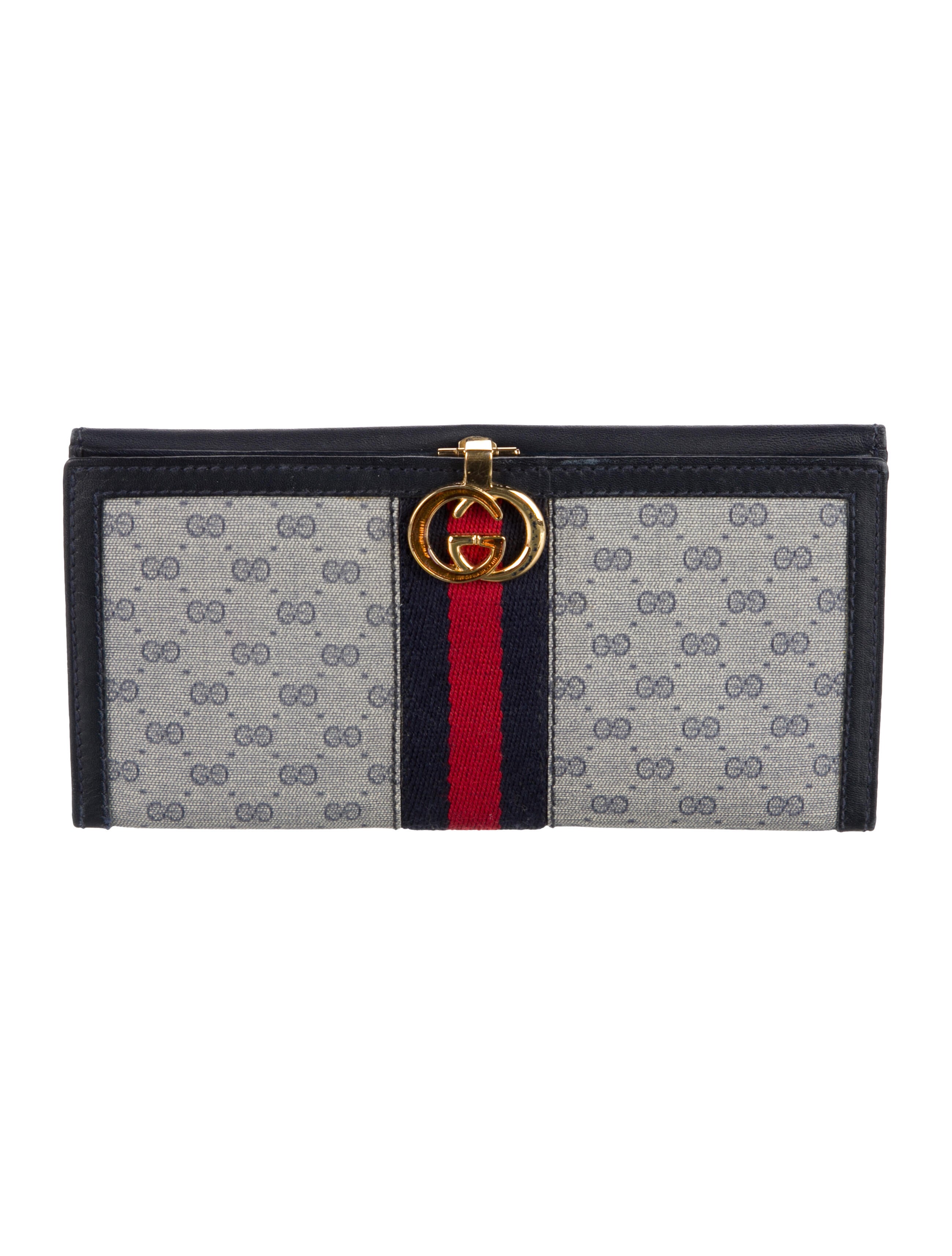 Gucci Vintage Web Accent Continental Wallet