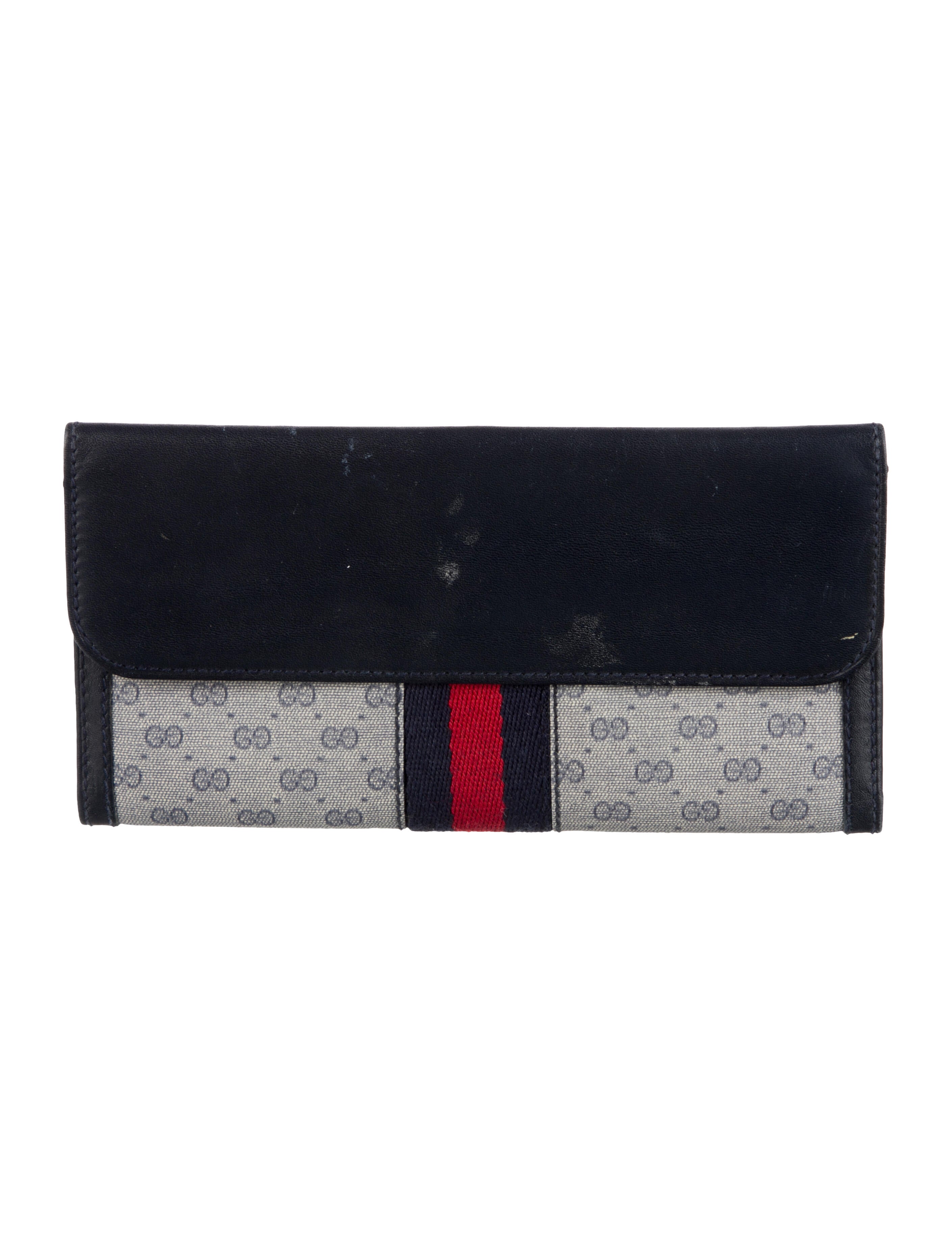 Gucci Vintage Web Accent Continental Wallet
