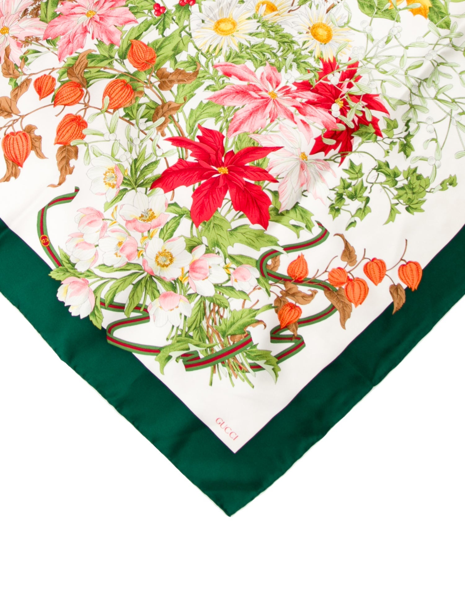 Gucci Silk Flora Print Scarf