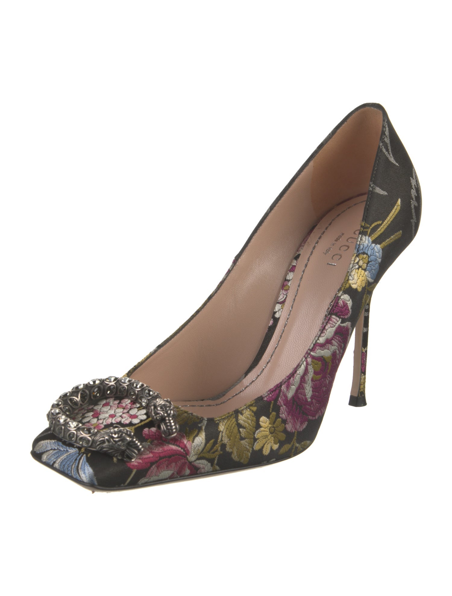 Gucci Dionysus Accent Jacquard Pumps