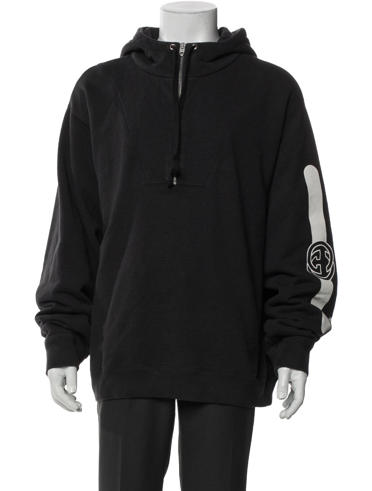 Gucci Interlocking G Logo Mock Neck Hoodie