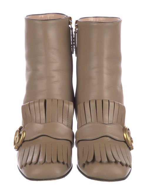 Gucci Double G Logo Leather Boots