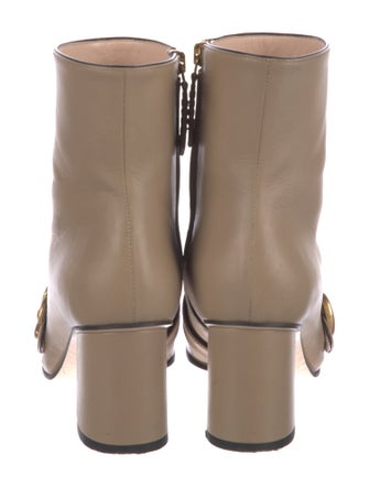 Gucci Double G Logo Leather Boots