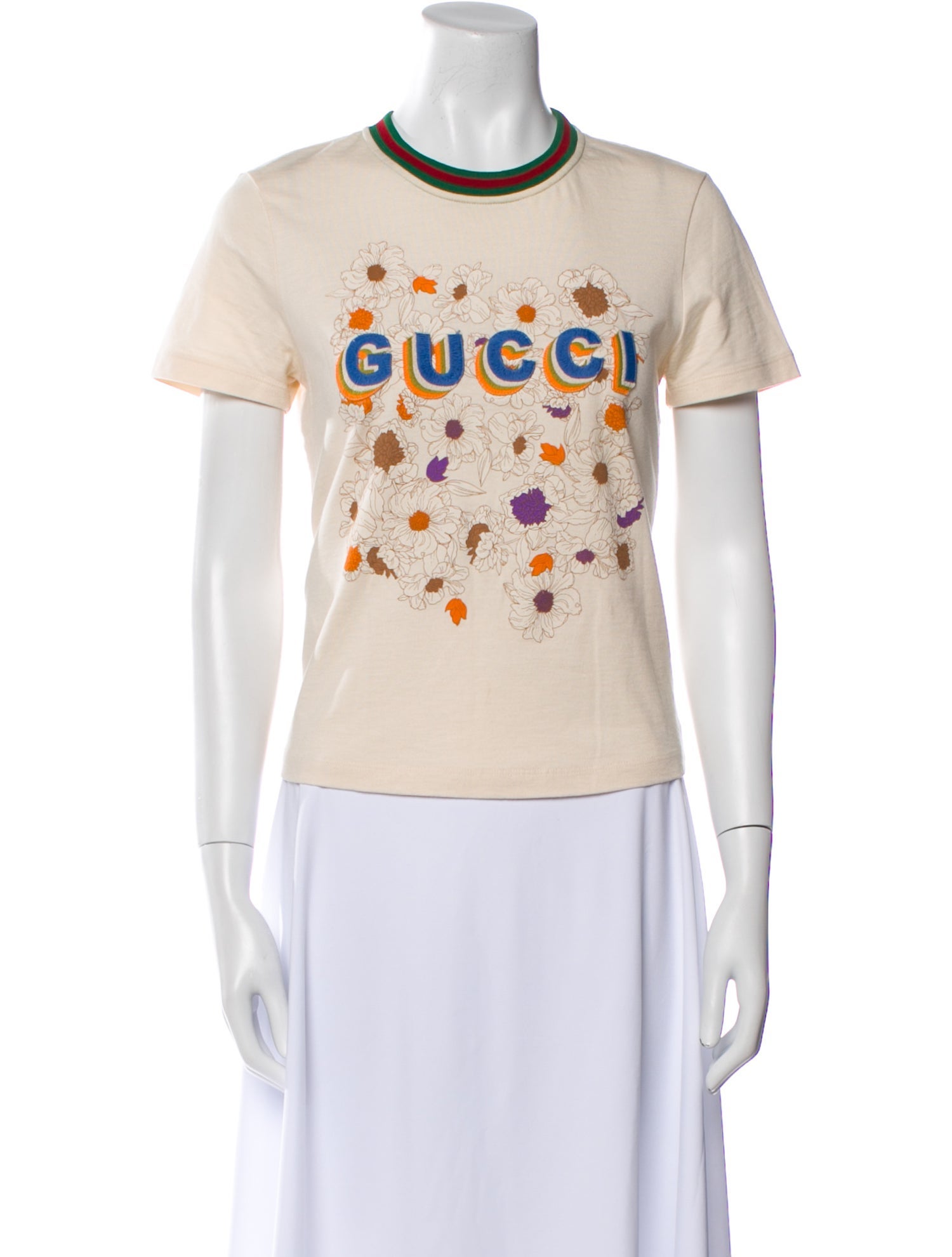 Gucci Graphic Print Crew Neck T-Shirt