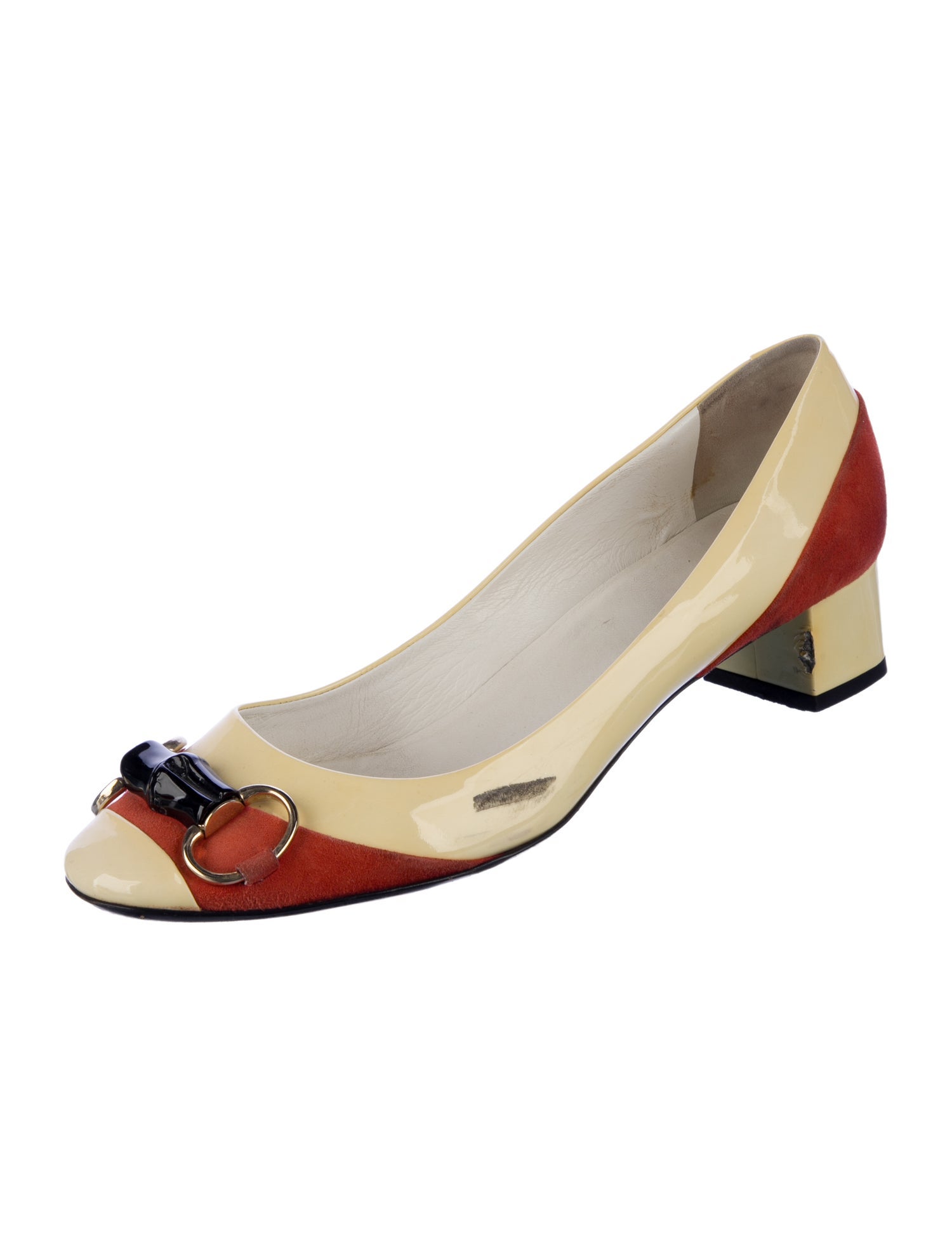 Gucci Vintage Bamboo Accent Pumps