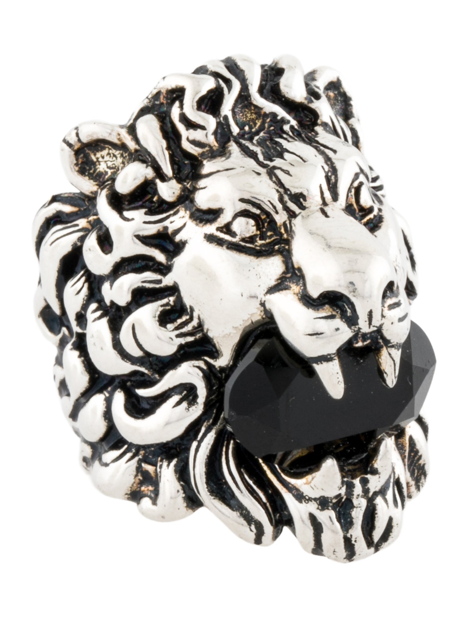 Gucci Crystal Lion Head Cocktail Ring