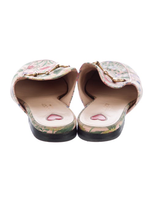 Gucci Flora Print Canvas Mules