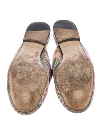 Gucci Flora Print Canvas Mules