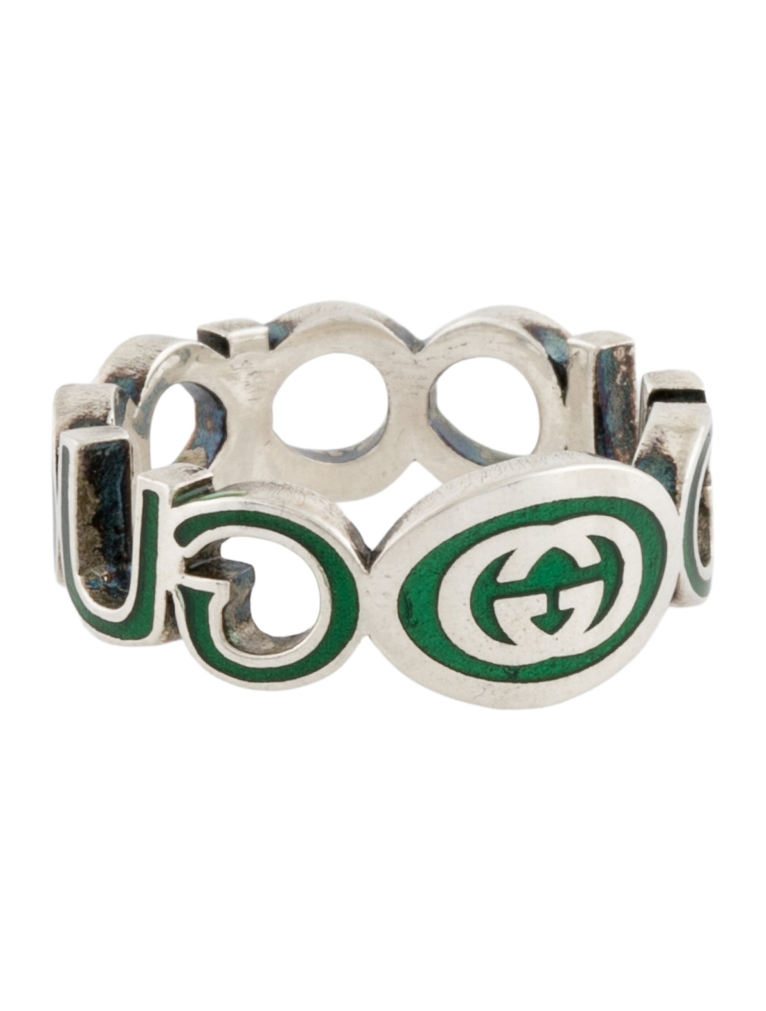 Gucci Enamel Interlocking G Band