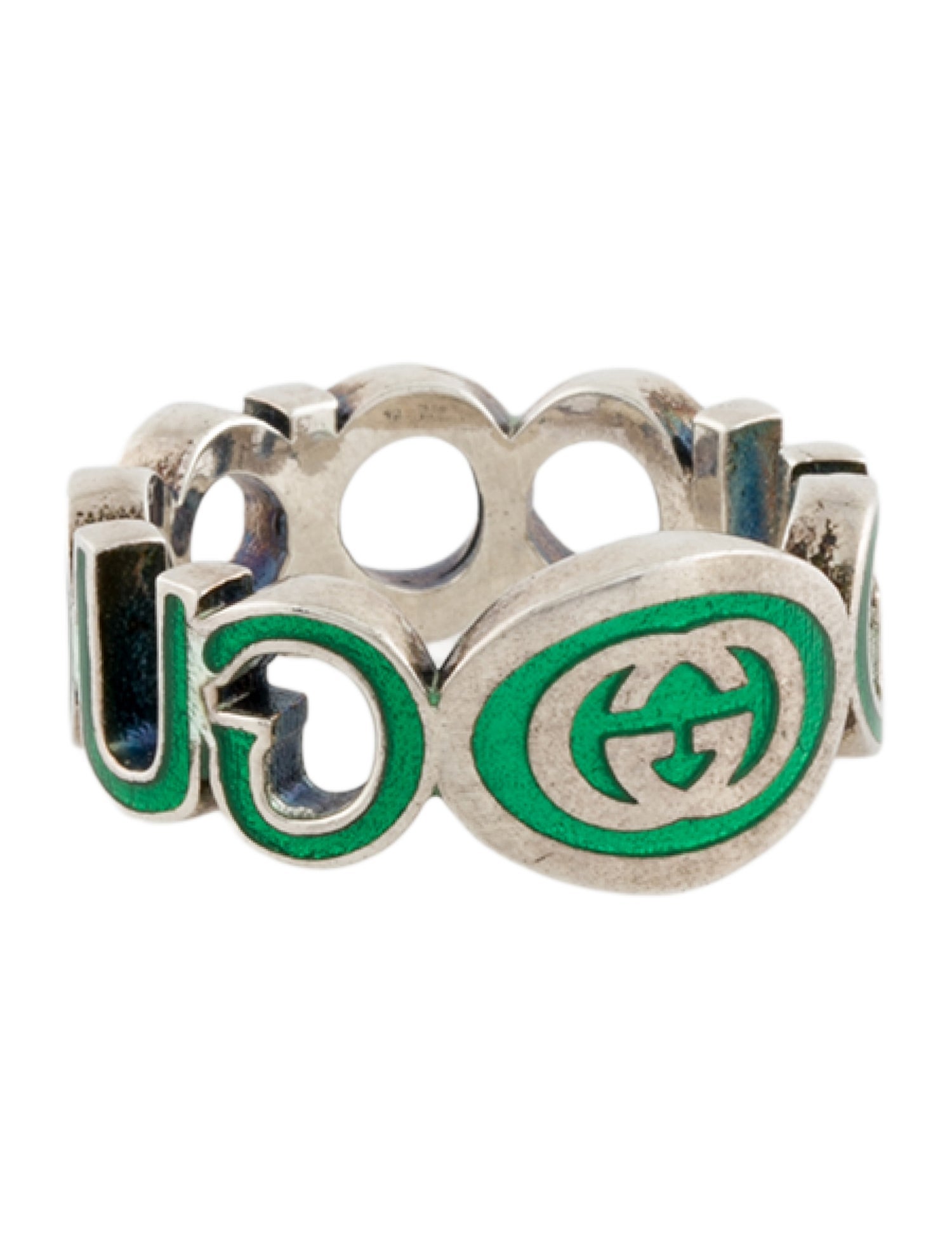 Gucci Enamel Interlocking G Band