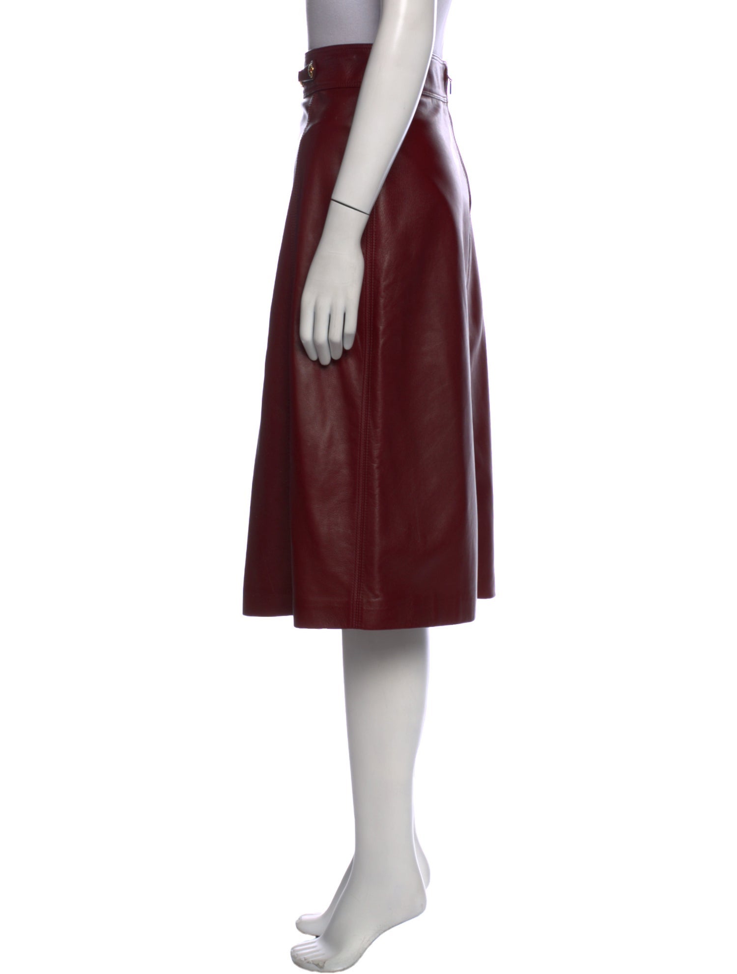 Gucci Leather Knee-Length Skirt