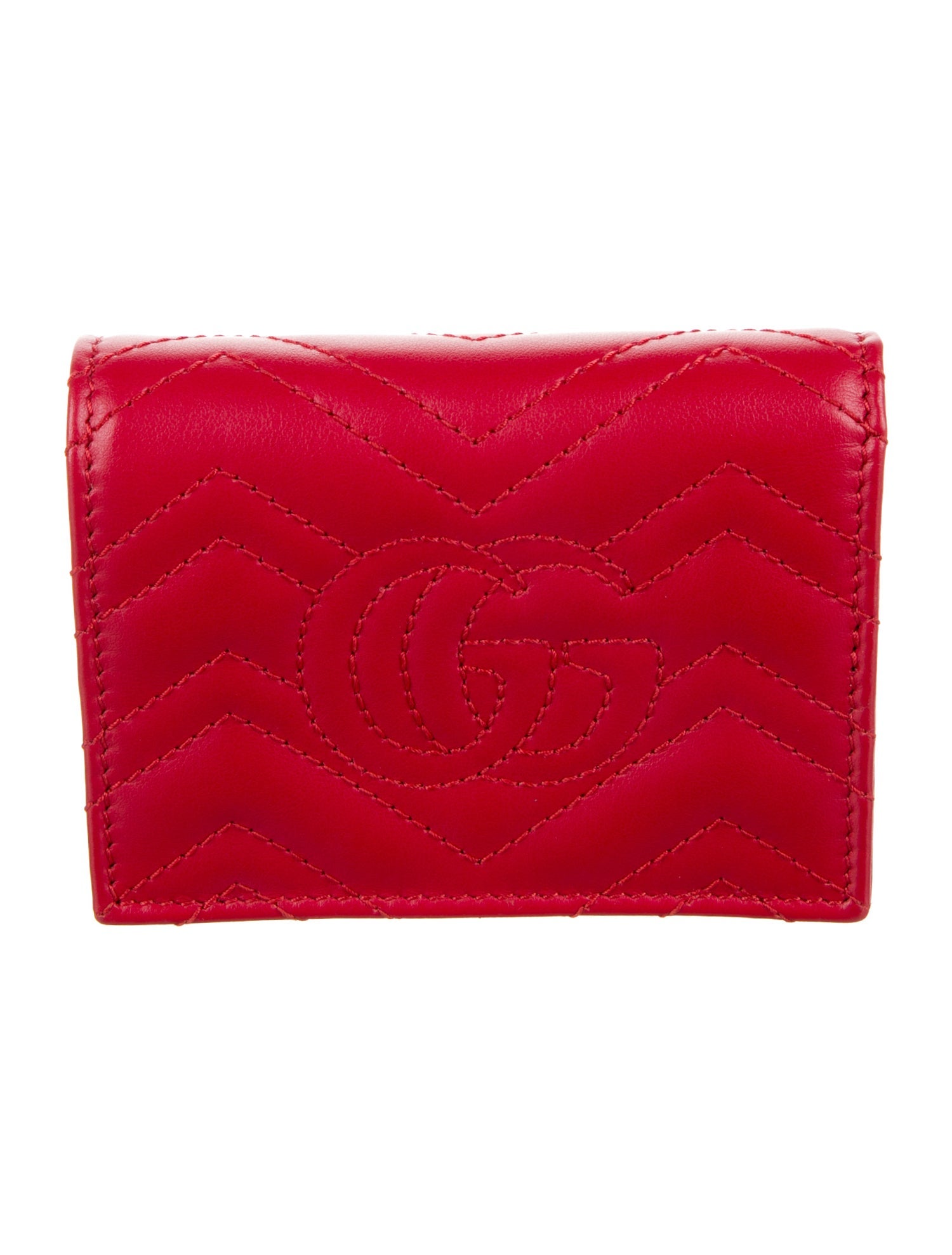 Gucci Double G Logo Leather Compact Wallet w/ Tags