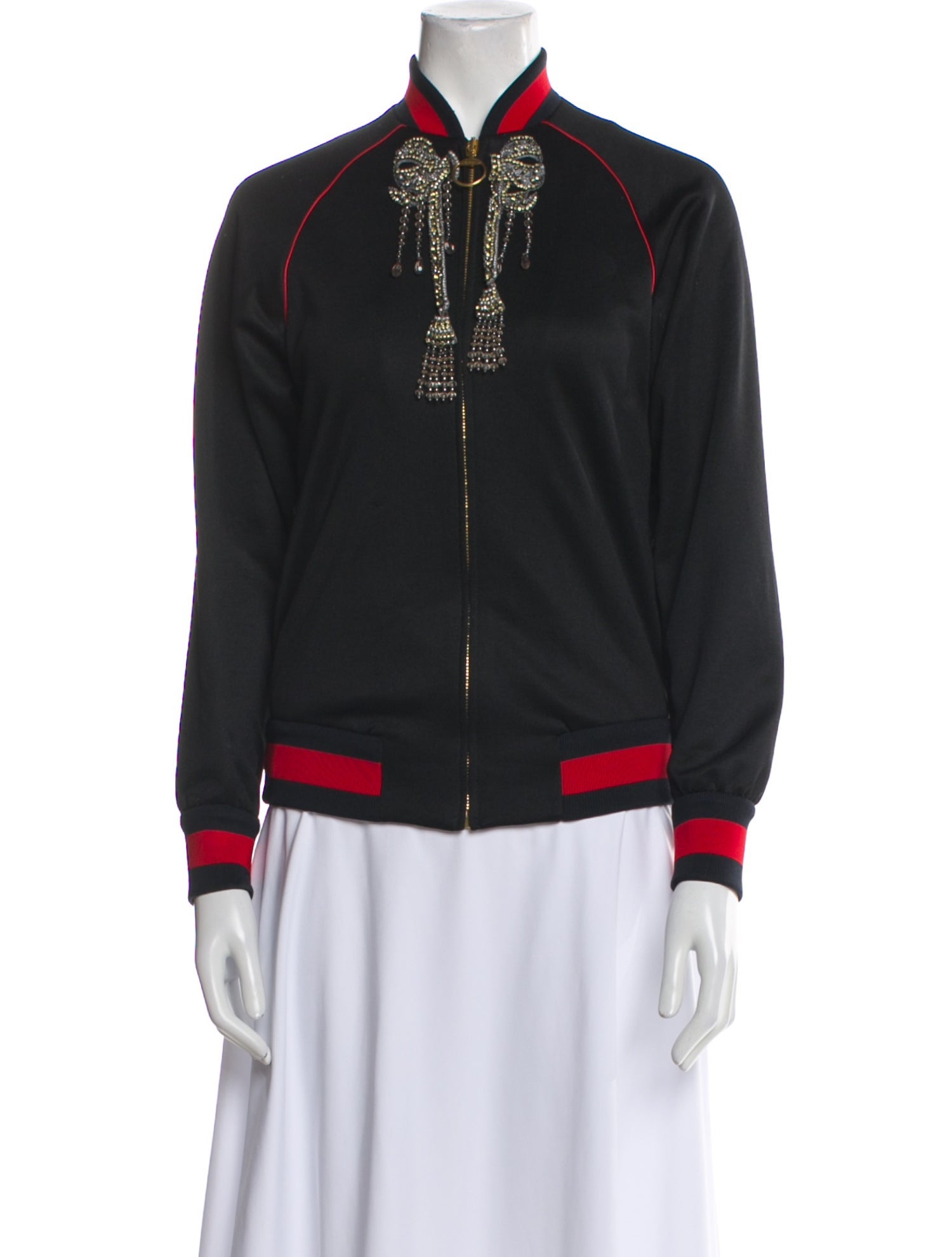 Gucci Colorblock Pattern Bomber Jacket